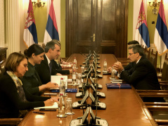 22 September 2022 National Assembly Speaker Dr Vladimir Orlic in meeting with the Ambassador of the Kingdom of Spain to the Republic of Serbia, H.E. Raul Bartolome Molina